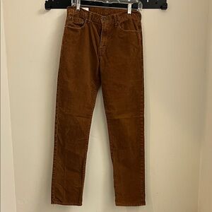GAP Men's Brown Straight Leg Corduroy Pants 30 x 32”